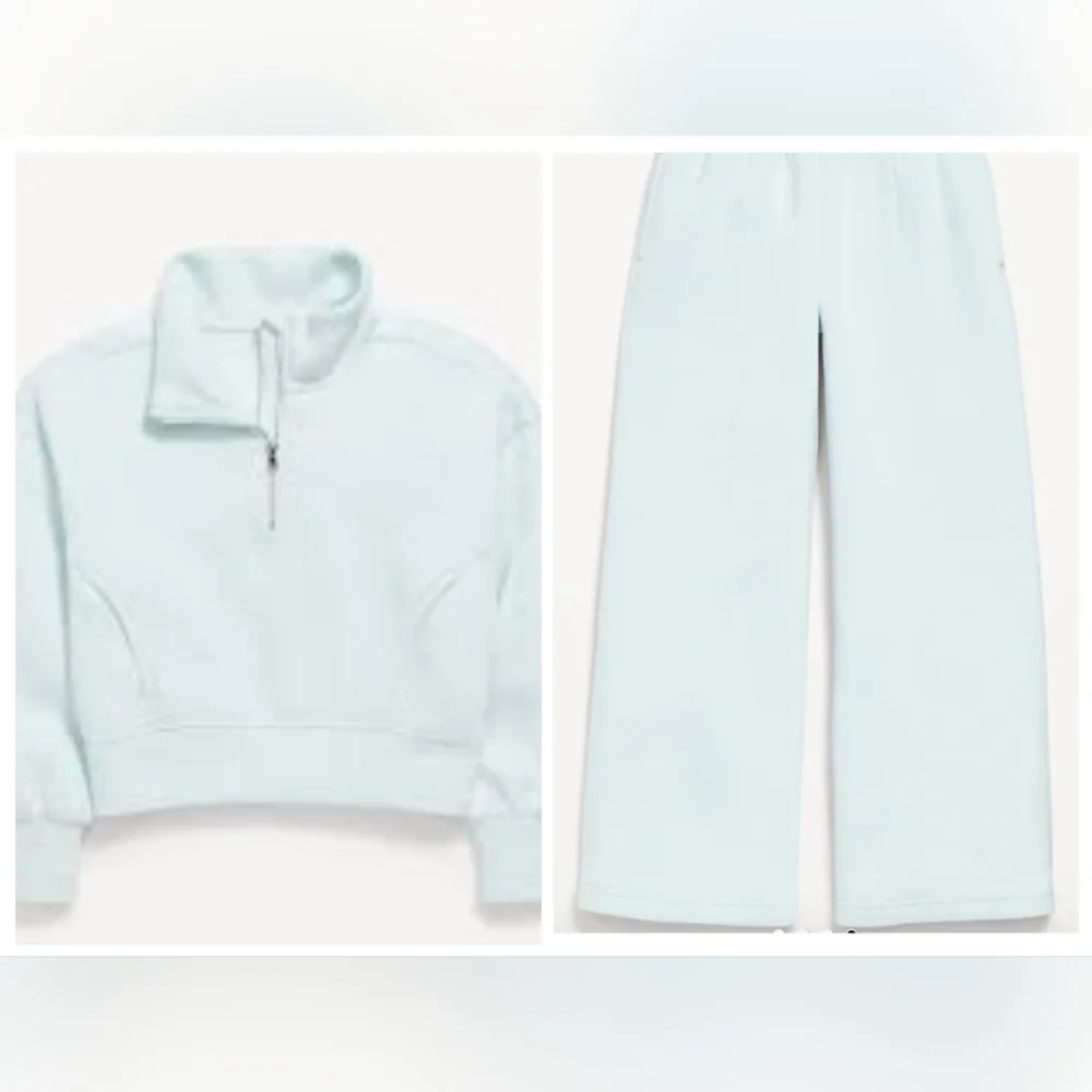 NWT Old Navy Seafoam Sweatshirt & Wide-Leg Pants Set - Picture 1 of 1